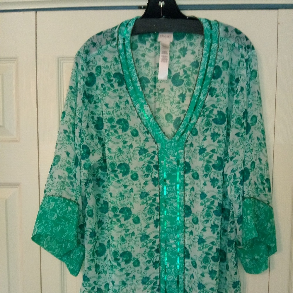 Chico's Floral Tunic - Picture 3 of 4